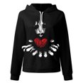 thumbnail image 4 of Sudadera holgada de manga larga con capucha y estampado clásico de Halloween para mujer Pompotops FGAJ17651, 4 of 5