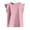 Pink, variant on THDHVS Girls Tops, Baby Girl Clothes, Girls T Shirts Ruffle Sleeve Summer Casual Ribbed Knit Crewneck Tee Tops Blouses Yellow 2-3 Years