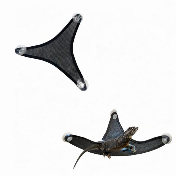 Hamaca para reptiles, accesorios para hamaca de dragón barbudo, decoración de hábitat, cama colgante triangular, tumbona para reptiles para camaleones S