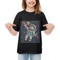 thumbnail image 2 of HANMUN Boys and Girls Tough Fashionable One Side Hot T-Shirts and Short Sleeves, Size XS-XL Made in USA, 2 of 4
