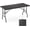 Black, variant on NurtureTail 5 FT Folding Table, HDPE Portable Fold-in-Half Table for 6, Heavy Duty Indoor Outdoor Dining Table with Carry Handle for Party, Wedding, Picnic, Camping & BBQ (White)