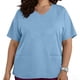 thumbnail image 2 of Tamaño Más Manga Corta Tops para las Mujeres V Cuello Bolsillo Suéter Blusa Casual Camisa Uniforme, 2 of 6