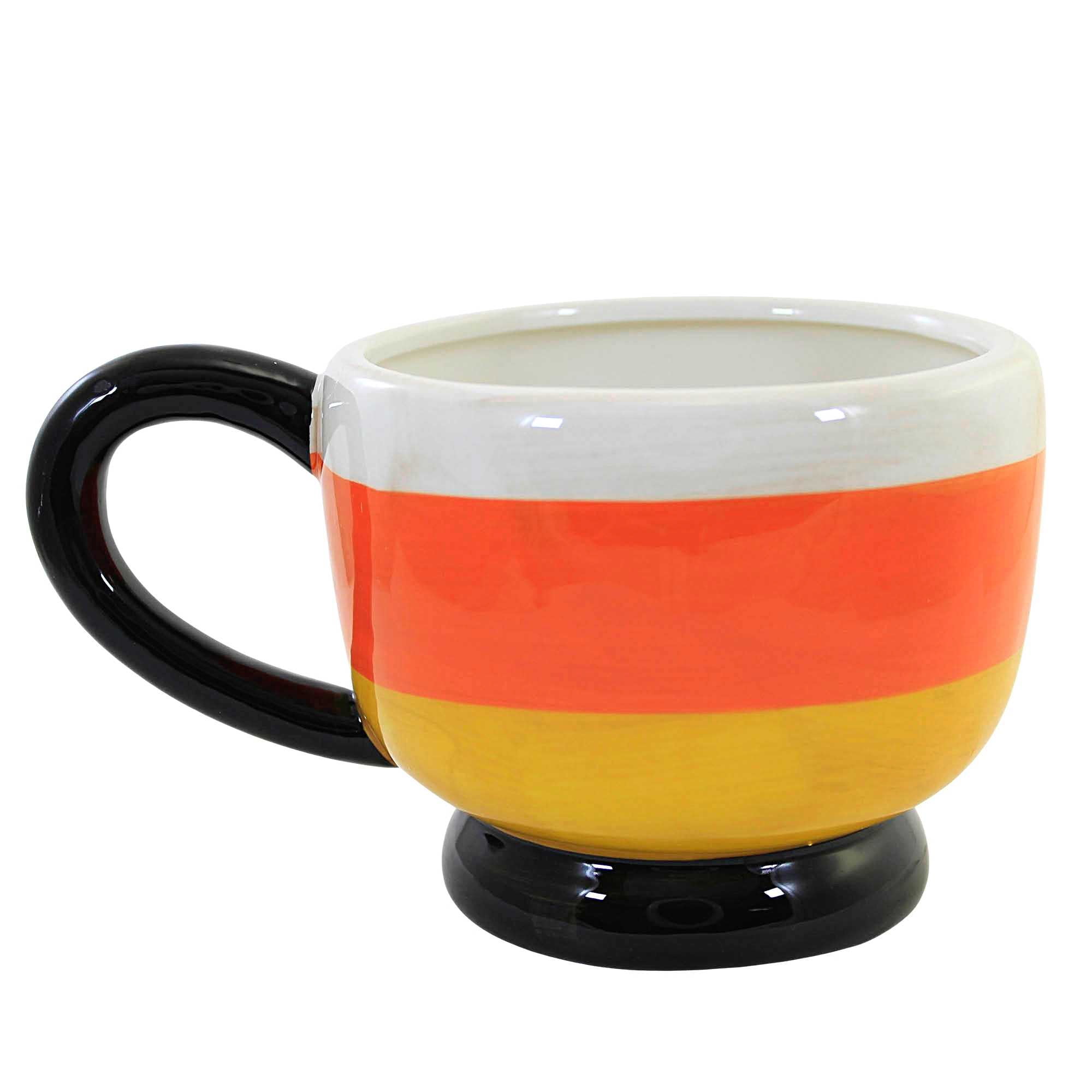 Halloween Orange and Black Checkerboard Pattern SM Coffee Mug by