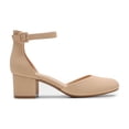 thumbnail image 2 of DREAM PAIRS Women's Round Toe Block Heel Pumps Dress Shoes Adjustable Ankle Strap D'Orsay Low Heels for Work Wedding Party Wide Width, 2 of 7