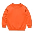thumbnail image 4 of dazeni Boys Sweatshirts Long Sleeve Boy Crewneck Relaxed Soft Pullover Tops Solid Casual Basic Sweatshirt Orange 7-8 Years, 4 of 7