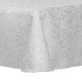 thumbnail image 1 of Ultimate Textile (2 Pack) Damask Somerset 72 x 120-Inch Oval Tablecloth - Home Dining Collection - Scroll Jacquard Design, White, 1 of 3