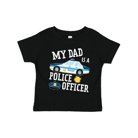 

Inktastic My Dad is a Police Officer Gift Toddler Boy or Toddler Girl T-Shirt