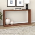 thumbnail image 4 of Evelyn&Zoe Modern Farmhouse 55" Wide Satin Walnut Console Table, 4 of 7
