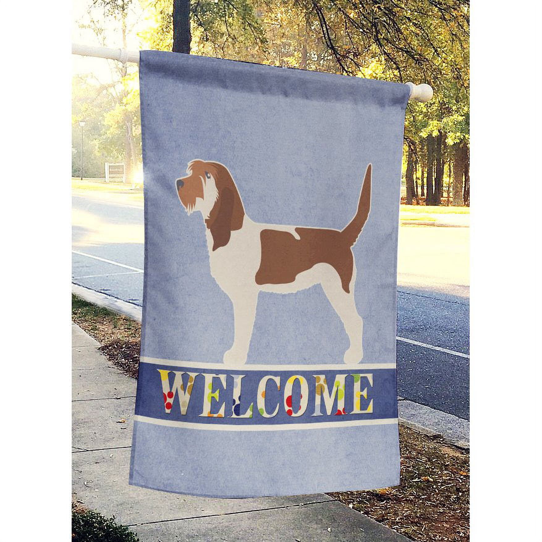 Carolines Treasures BB5494CHF Grand Basset Griffon Vendeen Welcome Flag Canvas House Size  Large multicolor