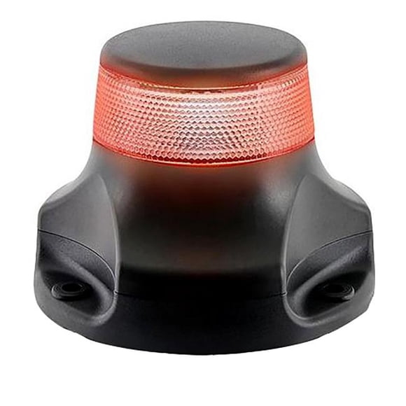 Hella Marine 980910521 Support de Surface Rond Rouge Clair 2 nm Navi-LED 360 - Boîtier Noir