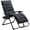 Black 097, variant on Zero Gravity Chair with Padded Cushion and Side Tray, Folding Reclining Lounge Chair for Indoor Outdoor, Supports 264 lbs, Black Steel Frame for Patio Poolside Relaxation