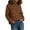 Coffee, variant on Winter High Neck Knitted Sweater for Women â Long Sleeve Turtleneck Pullover, Loose Fit Knit Casual Top, Rolled Edge Cozy Fall 2025 Trend