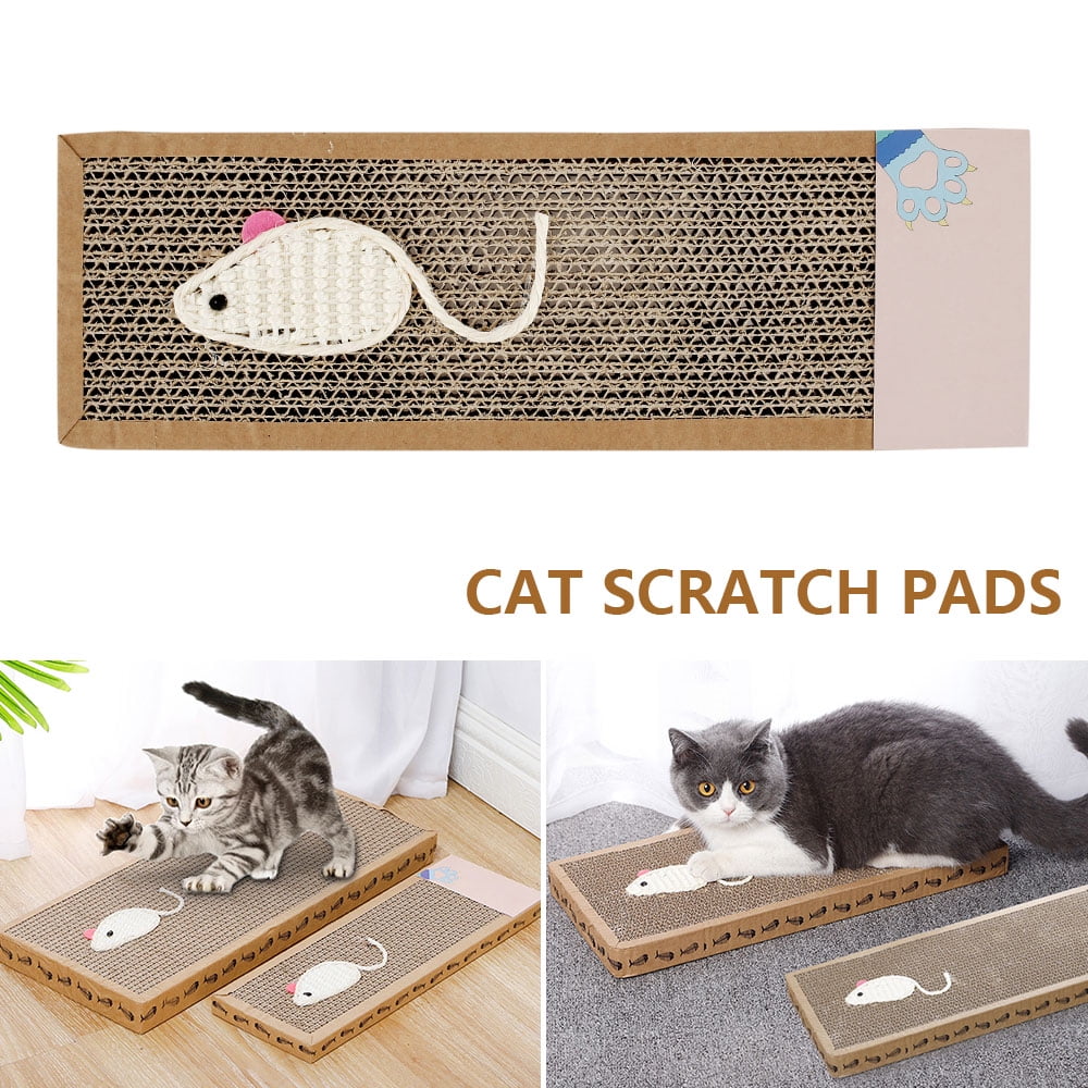 Cat Card Board Scratcher Bed Kitten Free Catnip Pad Toy Play HI 
