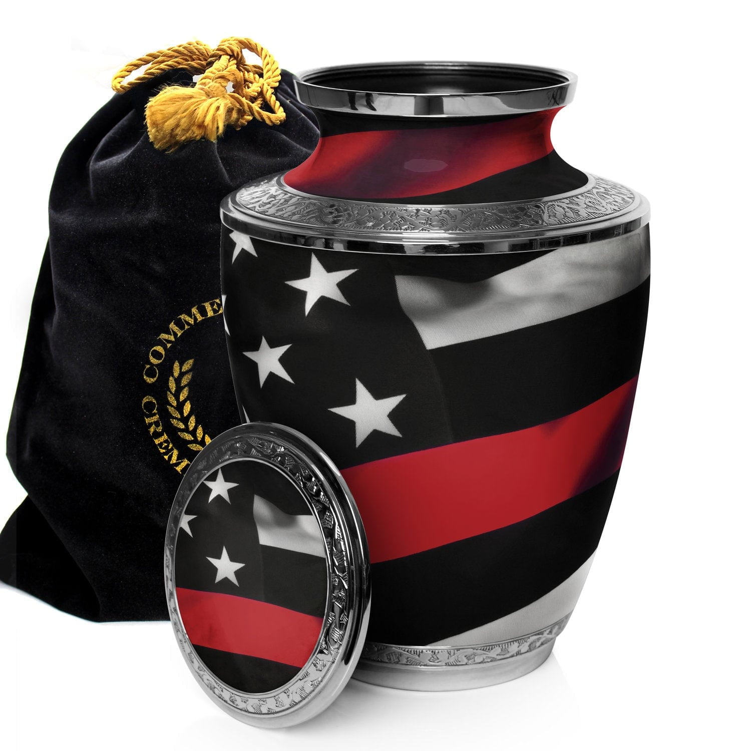 Red Line Firefighter Urns for Cremation Ashes Large Urn XL or Small ...