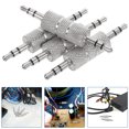 thumbnail image 3 of Cable auxiliar extensor Weiweiguan de 4 piezas, adaptador de audio macho a macho de 3,5 mm, adaptador de audio para micrófono., 3 of 6