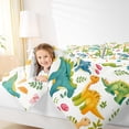 thumbnail image 4 of Castle Fairy Cute Dino Twin Comforter Sets,Jungle Wildlife Dinosaur Bedding Set, 4 of 8