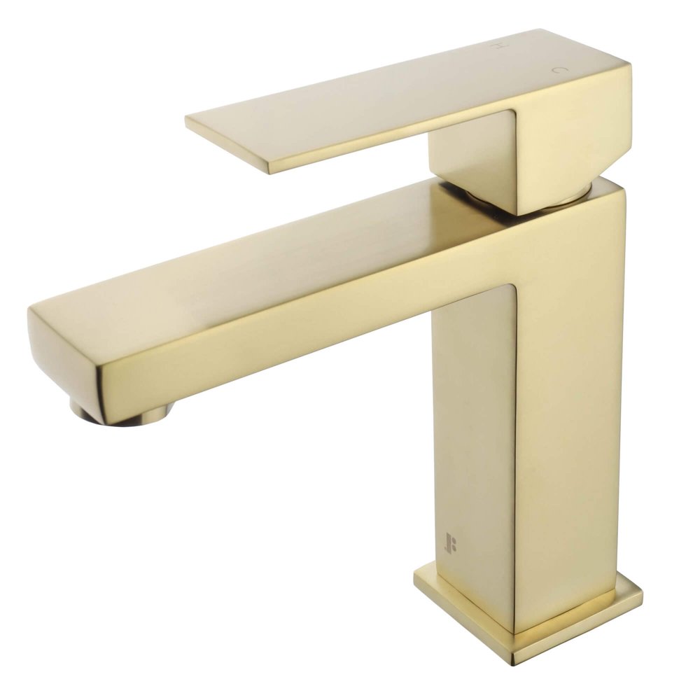 Fine Fixtures Square Single Hole Bathroom Faucet, Satin Brass Walmart