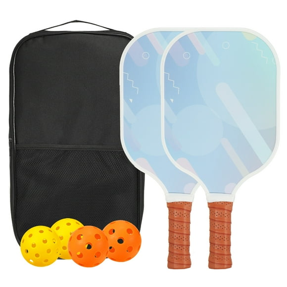 Uxcell Pickleball Paddles Set, Light Fiberglass Pickleball Set Sky Blue