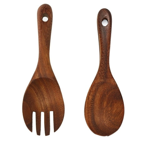

Tableware Fork Kitchen Cooking 2pcs Large Utensils Natural Spoons Wooden Wooden Kitchen，Dining & Bar