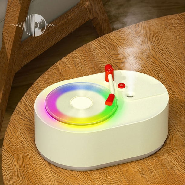 Humidificador de aromaterapia | Diseño de forma de registro | Gran salida de neblina, funcionamiento silencioso, uso en escritorio | Luz ambiental | Inicio Dormitorio Sala de estar