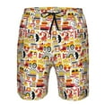 thumbnail image 4 of Kdxio Excavator (2) Pattern Mens Casual Shorts - Drawstring Summer Beach Sports Shorts for Men, 4 of 9