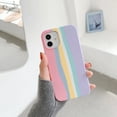 thumbnail image 3 of For iPhone 13 Rainbow Brighton Rock Liquid Silicone Cover Case, 3 of 5