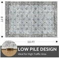 thumbnail image 2 of Rugs for Living Room Area Rug Carpet x Vintage Living Room Rugs for Bedrooms Machine Washable Rug for Dining Room Nusery Floral Distressed Grey Rug, 2 of 6
