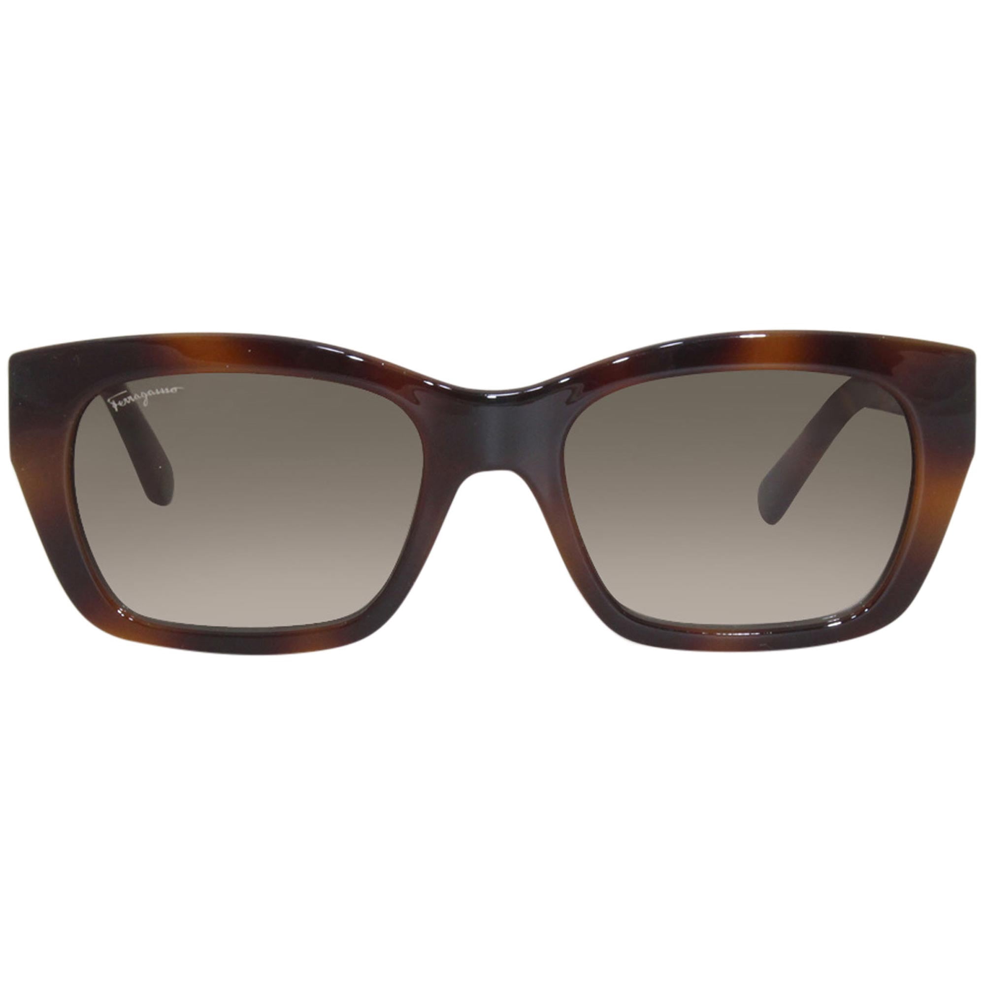 Salvatore Ferragamo SF1012S 214 53mm Rectangle Sunglasses Women's Dark Havana
