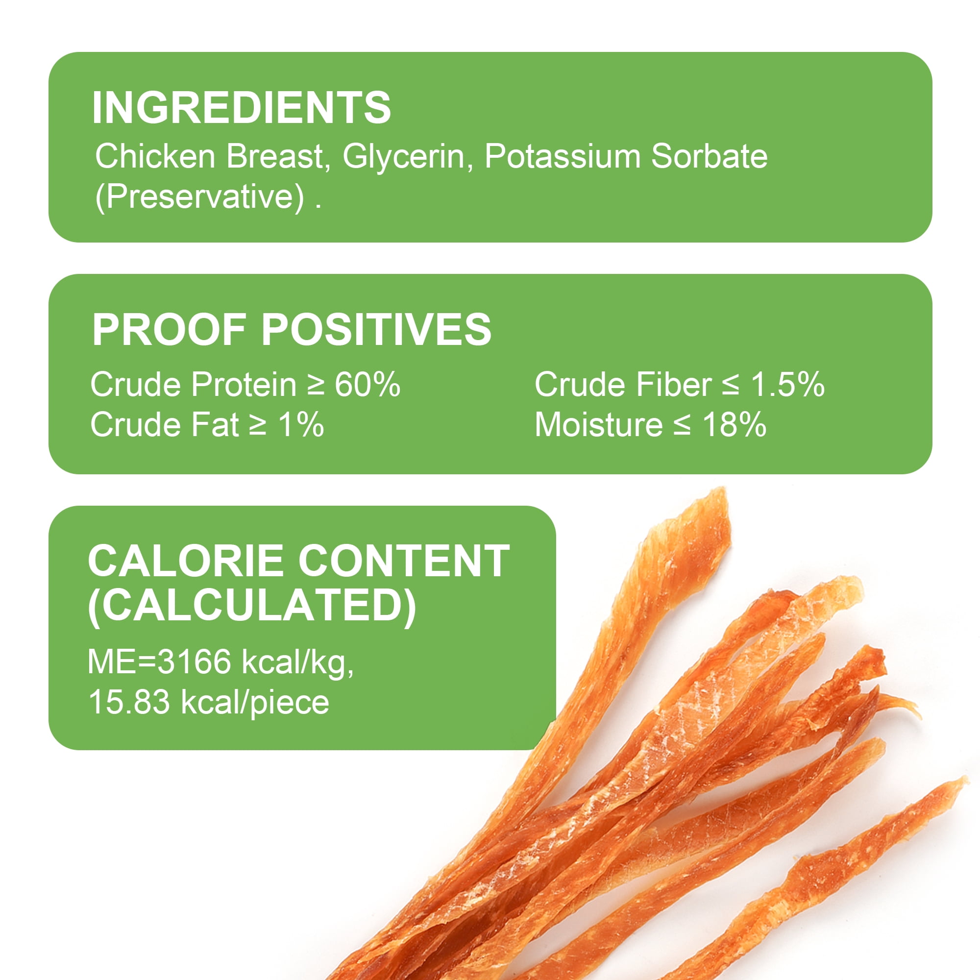 MON2SUN Chicken Jerky Strips Small Dog Treats, 17.6 oz