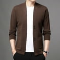 thumbnail image 5 of Autumn Men's Solid Color Knitted Cardigan-Simple & Versatile, 5 of 6