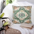 thumbnail image 3 of Green Orange Beige Boho 24x24 Pillow Covers Set of 2, Retro Ethnic Tribal Abstract Art Throw Pillow Covers Decorative Couch Cushion Case, Microfiber Square Pillowcases for Bedroom Car Living Room, 3 of 7