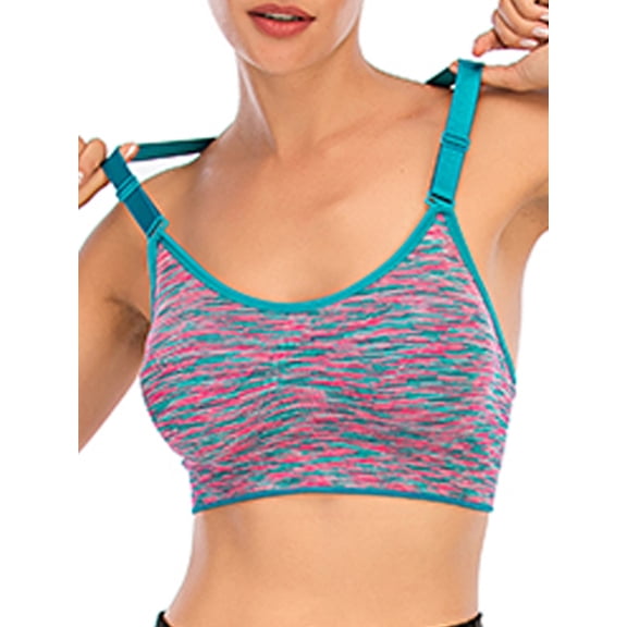 Women Yoga Bra Adjustable Strap Sport Top Gym Fitness Vest Removable Pads