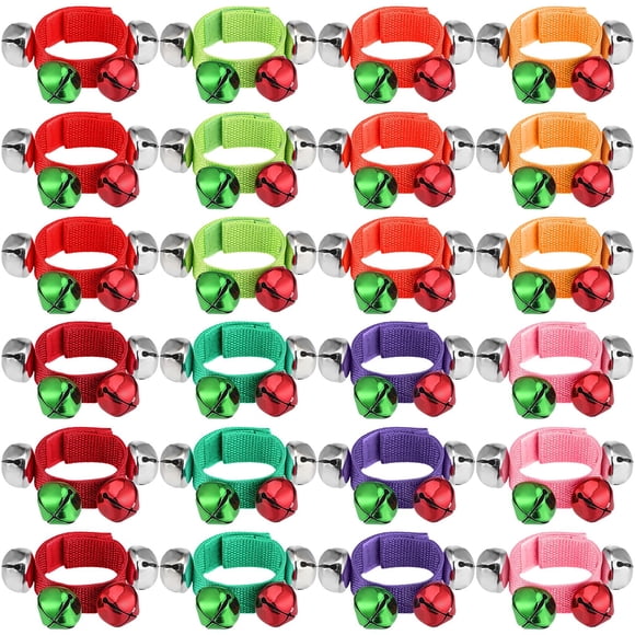 Brazaletes navideños con forma de campanas, 24 unidades, Remuuly