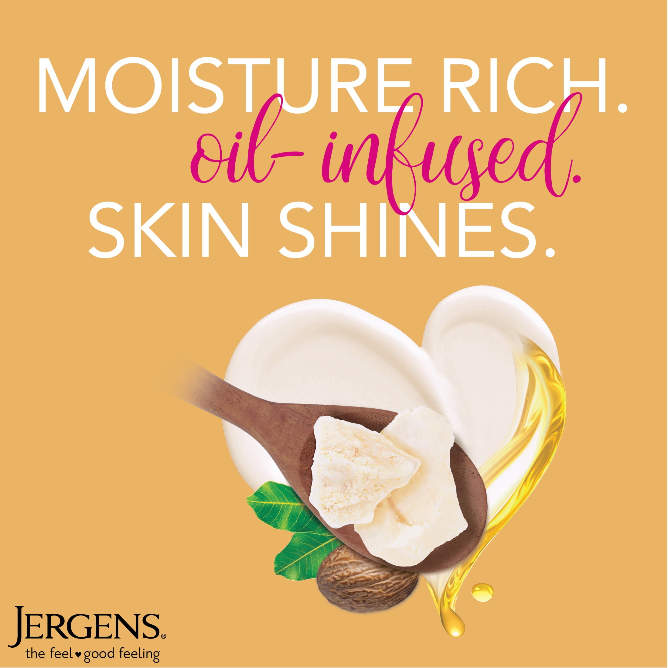 (4 pack) Jergens Shea Butter Hand and Body Lotion, Dry Skin Moisturizer, Dermatologist Tested, 28.2 fl oz