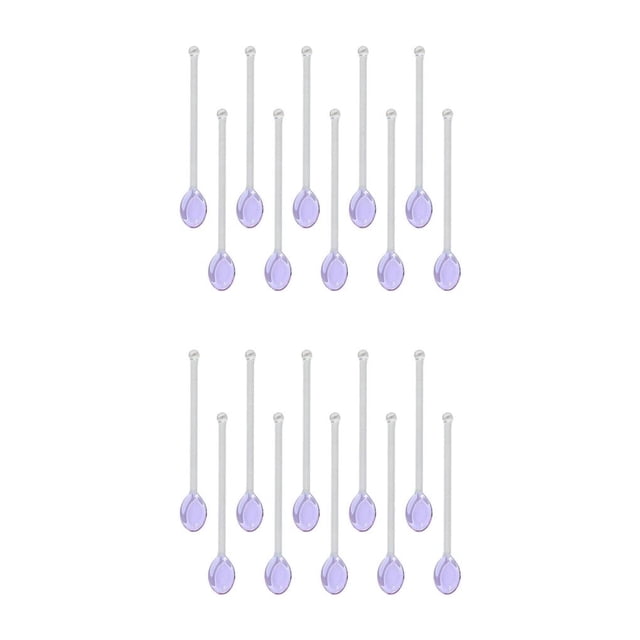 Advancent 10x Glass Teaspoons Dishwasher Safe Stirring Spoon for Stirring Coffee Bar Type1 NO1