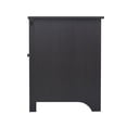 thumbnail image 4 of Pemberly Row Farmhouse 1-Door Wood Writing Desk in Espresso, 4 of 7