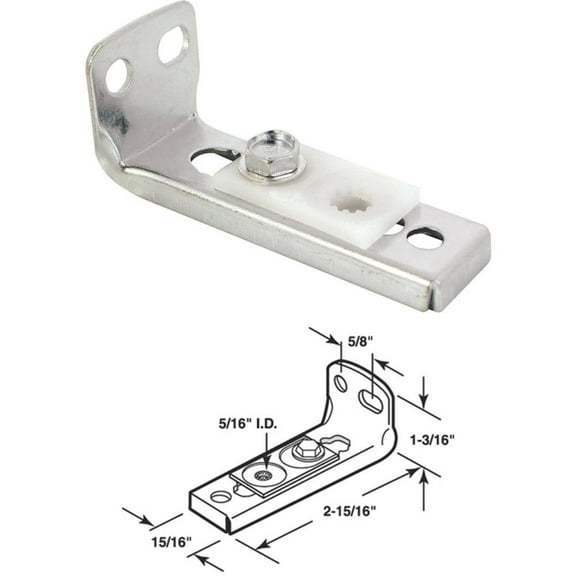 Bi-Fold Door Pivot Bracket, Floor and Jamb Mount, Acme