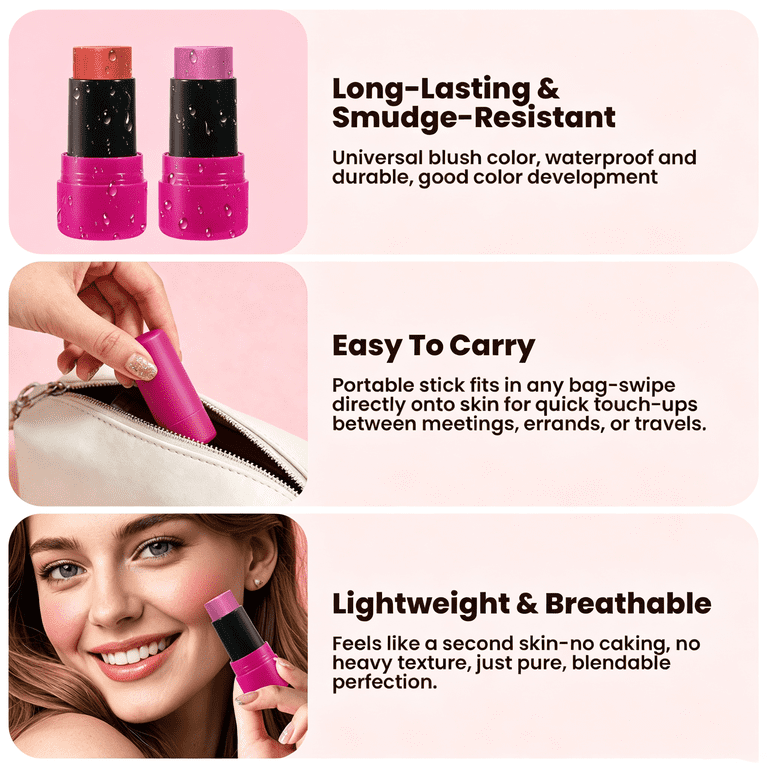 Multi-Use Cream Blush Stick Duo photo 7