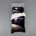 thumbnail image 2 of Ambesonne Galaxy Bedding Set 4 Pcs, Massive Planets Cosmo, Queen, Black Blue, 2 of 3