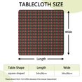 thumbnail image 2 of Multicolor Christmas Pattern Square Fitted Tablecloth with Elastic Edge,Square Table Cover,Washable Elastic Table Cover for Home Kitchen Party Decor 34"x34", 2 of 6