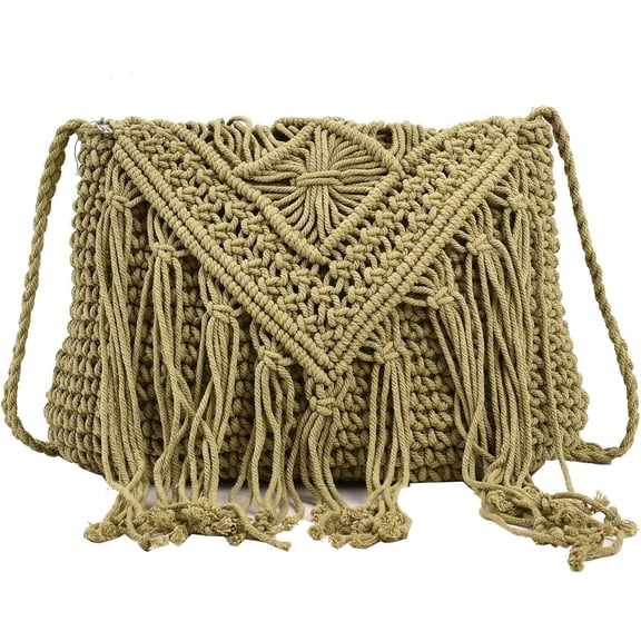 Kukuzhu Straw Crossbody Bags for Women, Summer Straw Purses and Handbags with Tassels Shoulder Clutch Bag for Vacation