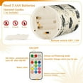 thumbnail image 5 of Yayeee Flameless Candles with Remote Flickering Battery Operated Multi Color Changing, Small Black Flowers, 5 of 7