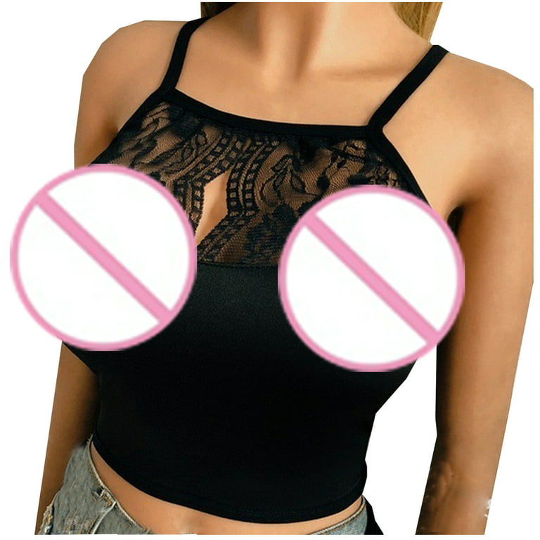Lolmot Bras for Women Lace Beauty Back Tube Top Wrap Chest Sexy Bottoming  Vest Hollow Out See-Through Underwear 