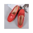 thumbnail image 5 of Gomelly Womens Nursing Shoes Bow Loafers Comfort Moccasins Nonslip Flats Driving Kitchen Boat Shoe Red 5, 5 of 7