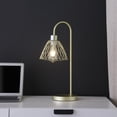 thumbnail image 2 of 20.5" In Industrial Farm Pendant Cage Satin Matte Gold Metal Table Lamp, 2 of 4