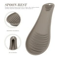 thumbnail image 2 of 1Pc Practical Silicone Spoon Rest Multipurpose Kitchen Utensil Holder (Grey), 2 of 8