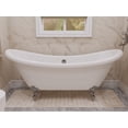 thumbnail image 3 of Anzzi Ft-Cf130faft-Ch Belissima 70" Eagle's Talon Clawfoot Acrylic Soaking Tub - Chrome, 3 of 12
