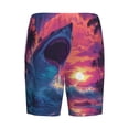 thumbnail image 2 of Lsque Hawaiian Island Beach Shark Mens Sleep Pajama Shorts,Short Pajama Pants, Cotton Ultra-Soft Knit-3X-Large, 2 of 9