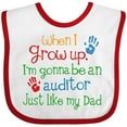 thumbnail image 3 of Inktastic Future Auditor Like My Dad Boys or Girls Baby Bib, 3 of 4