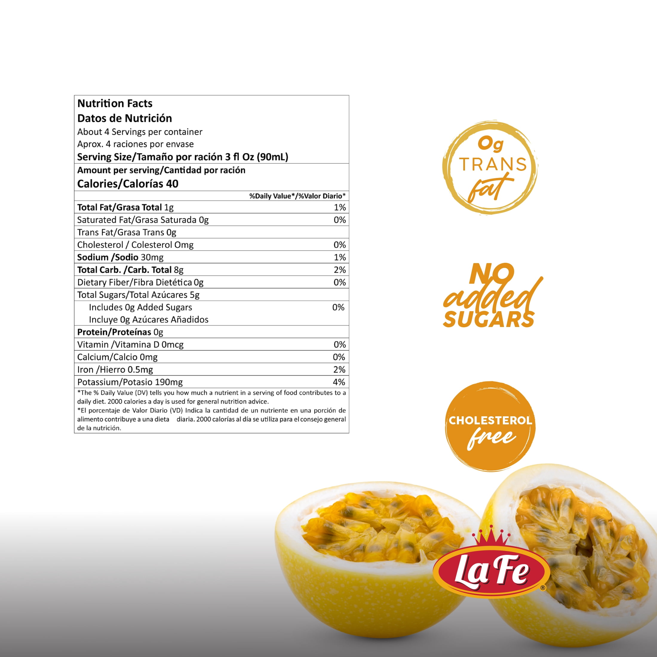 La Fe Passion Fruit, 14 oz Bag (Frozen)